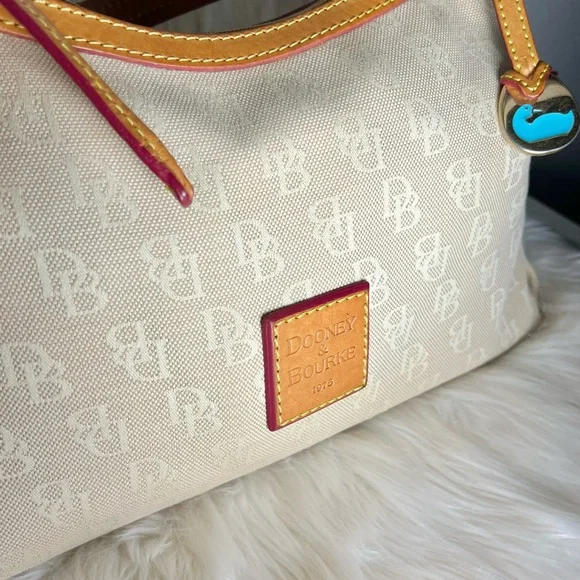 Dooney & Bourke Tan and Brown Shoulder Bag - Picture 2 of 12